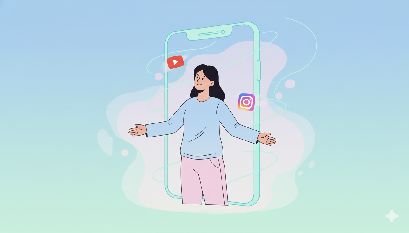 유튜브 쇼츠와 릴스 중독에서 벗어나는 모습