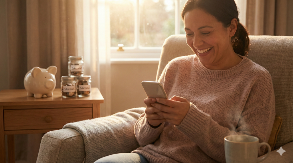 구독 서비스 정리 후 만족스러운 표정의 사람